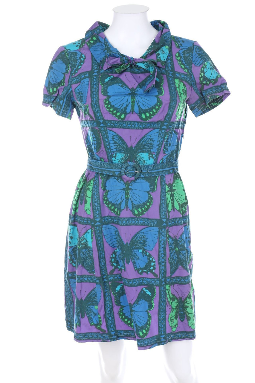 Ohne Label - Kleid mit Gürtel - XS