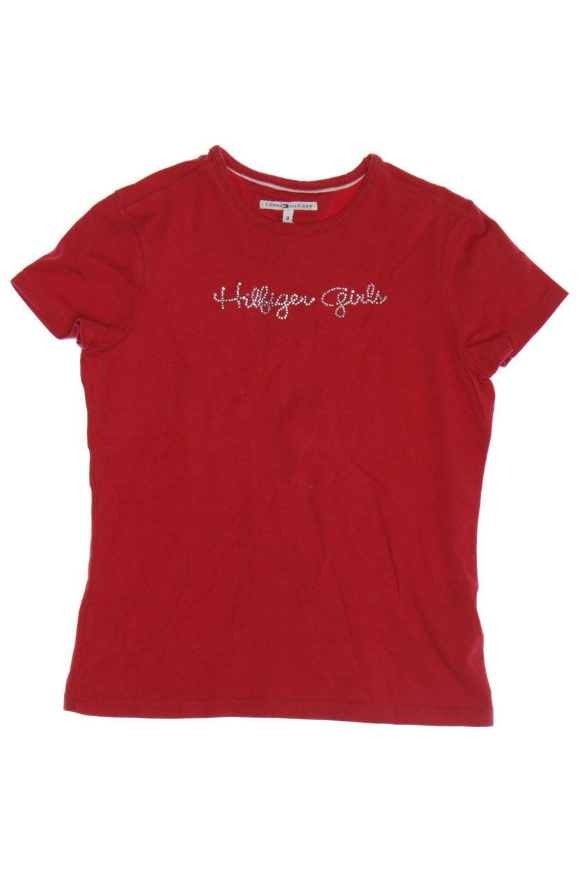 TOMMY HILFIGER - T-Shirt mit Strass-Logo - 128