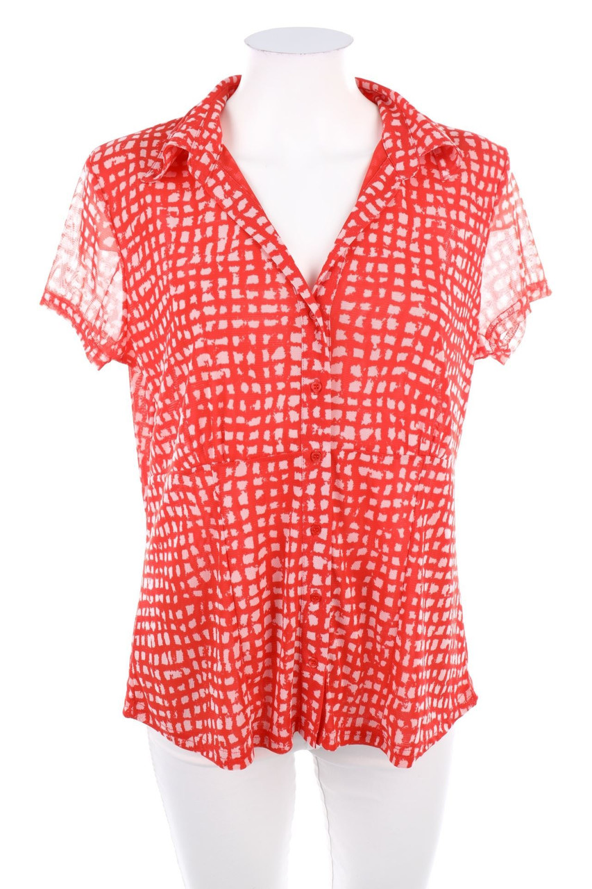 Ohne Label - Hemd-Bluse mit kurzem Ärmel - L