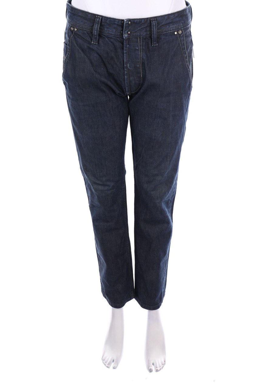 Diesel Industry - Used Look Straight Cut Jeans mit Logo-Patch - W29