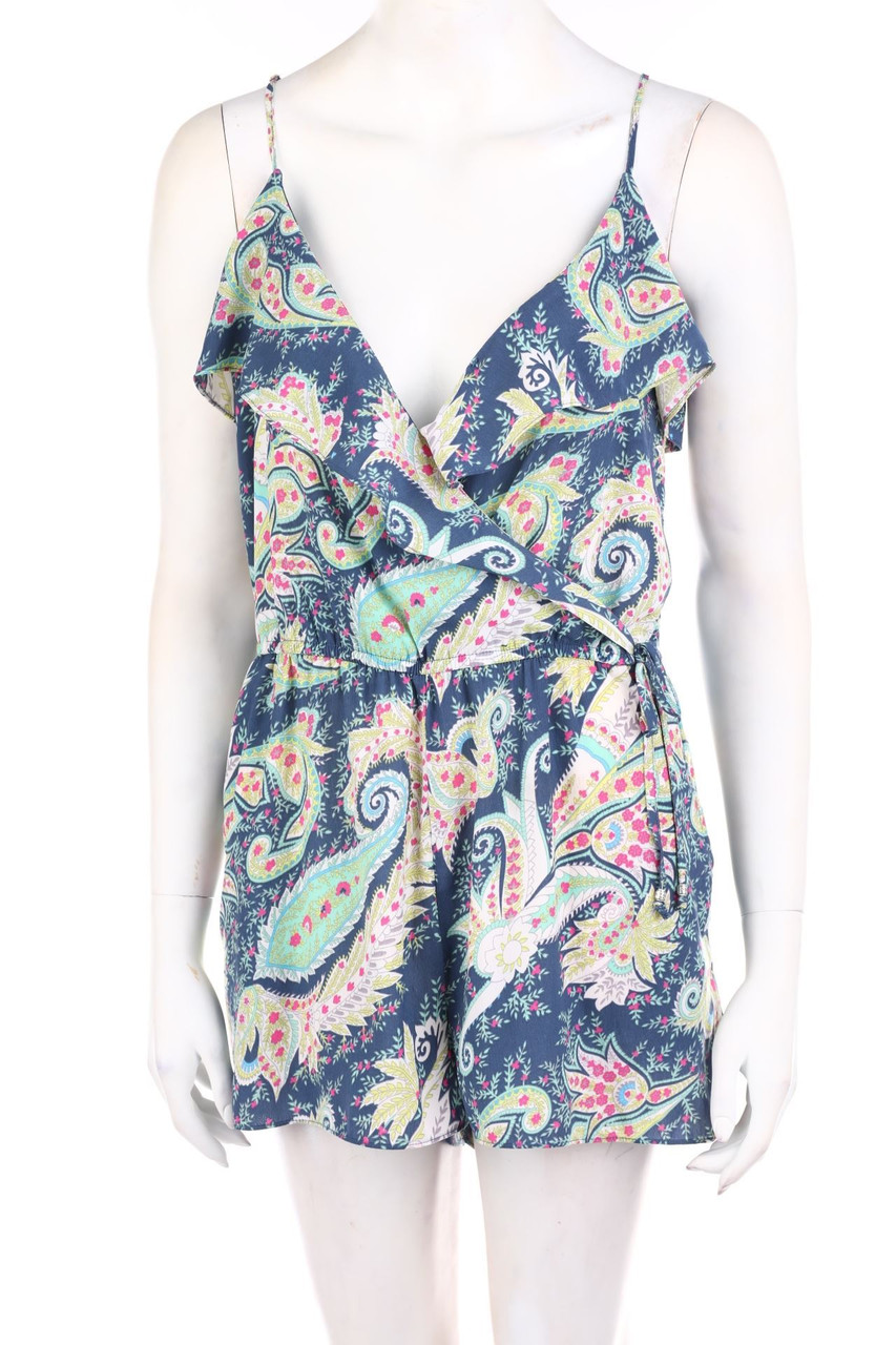 American Eagle - Print-Playsuit mit Volants - M