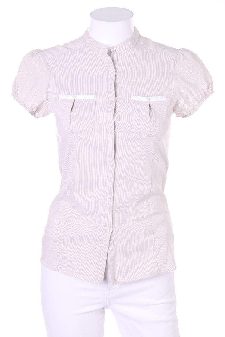 ZARA - Hemd-Bluse mit kurzem Ärmel - M