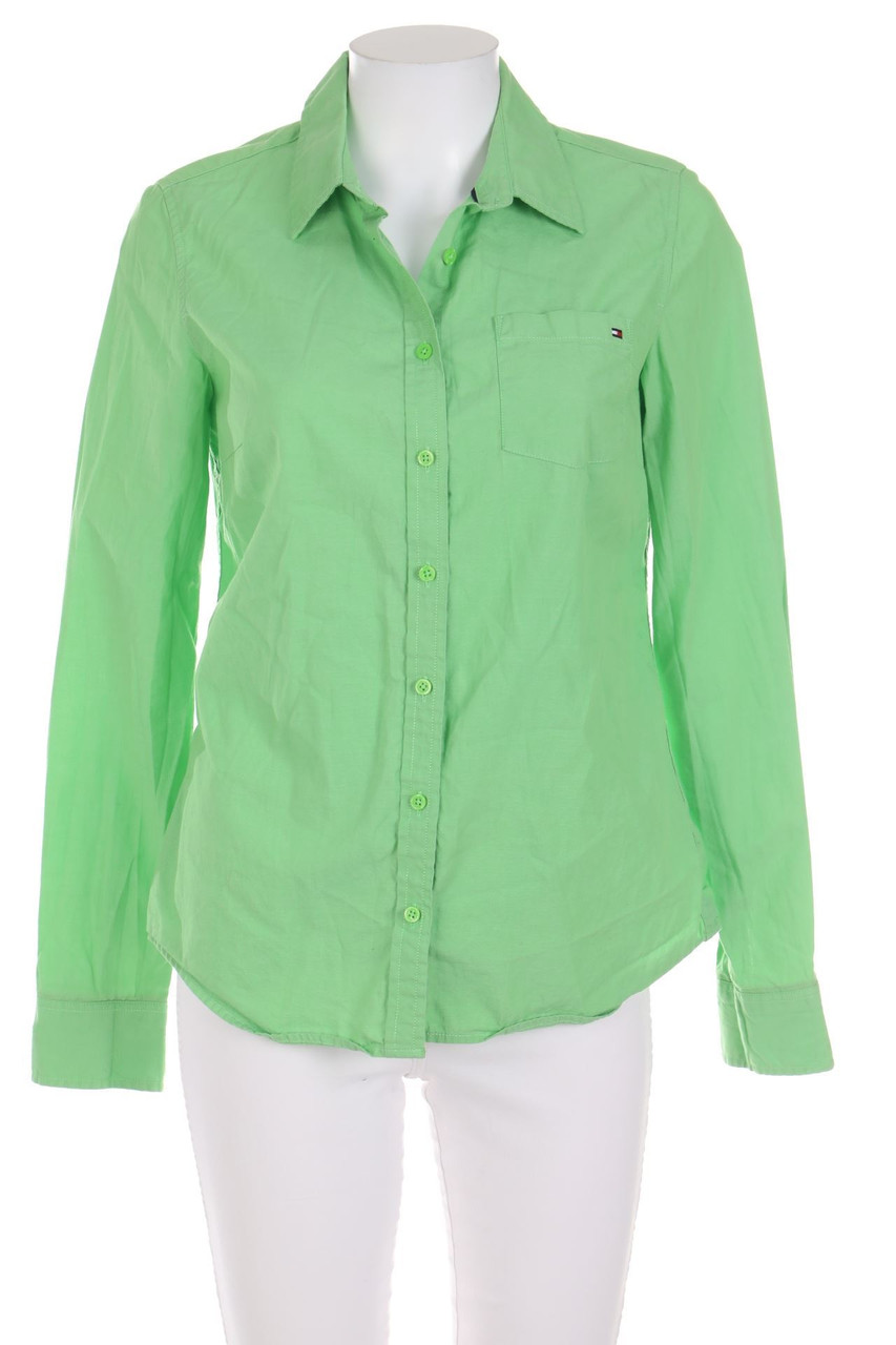 TOMMY HILFIGER - Hemd-Bluse aus Baumwolle mit Logo-Stickerei - S