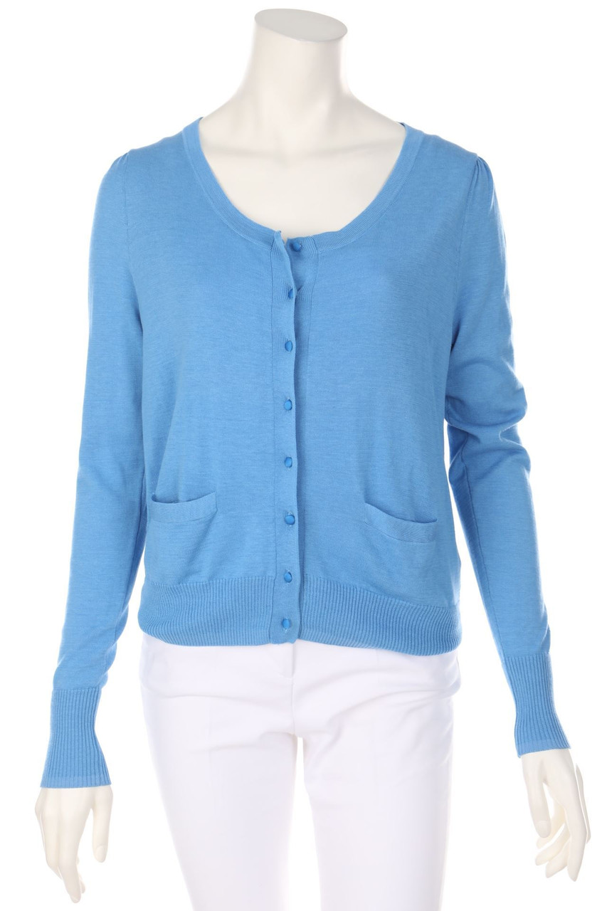 Modissa - Cardigan aus Seiden-Mischung mit Spitzen-Einsatz - M