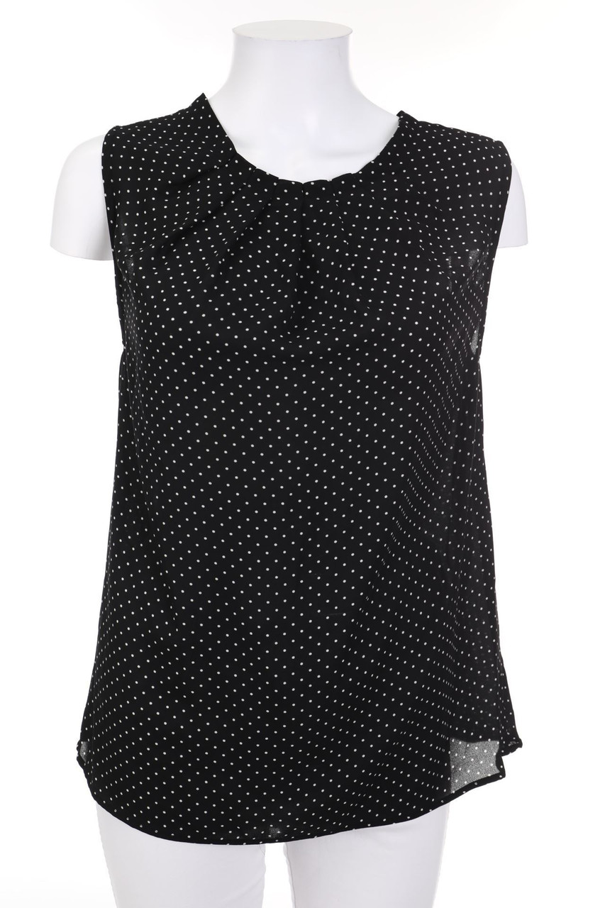 MANGO SUIT - Polka Dot-Top mit Falten - S