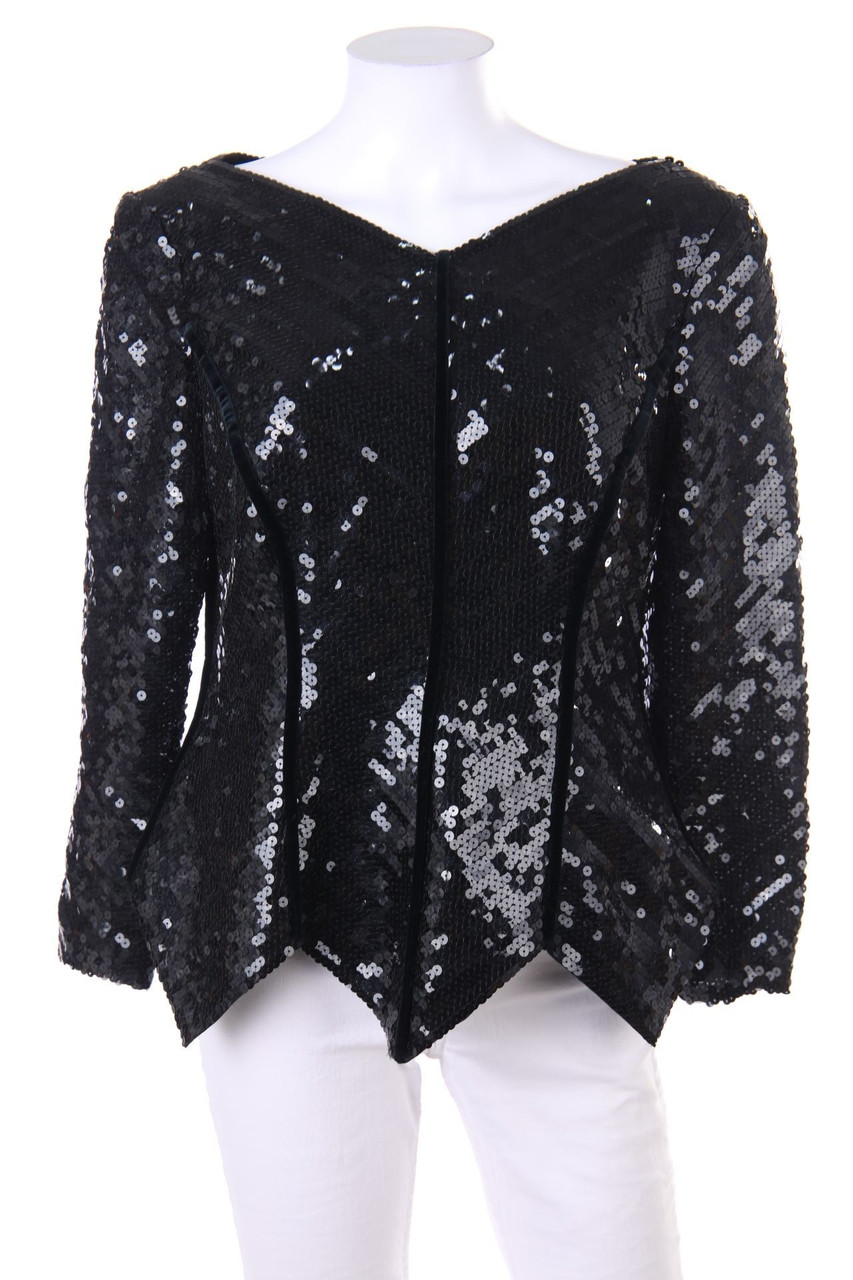 Köster Boutique - Vintage-Pailletten-Bluse mit 3/4-Ärmel - D 42-44