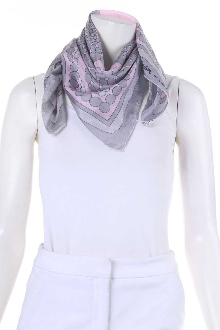 MANOLO BORROMEO - Vintage-Seidentuch mit Punkten