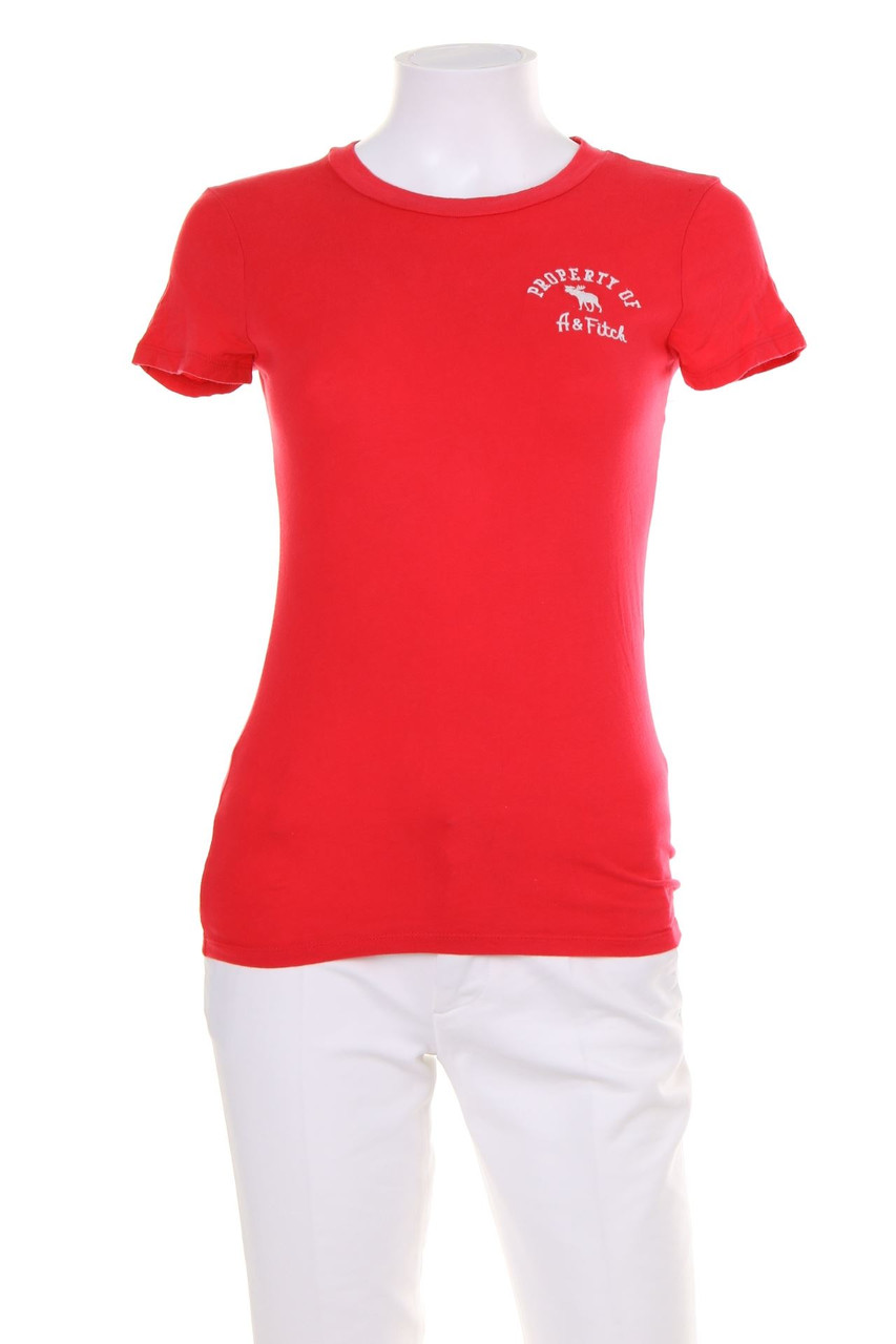 Abercrombie & Fitch - Kurzarm-Shirt mit Logo-Stickerei - S