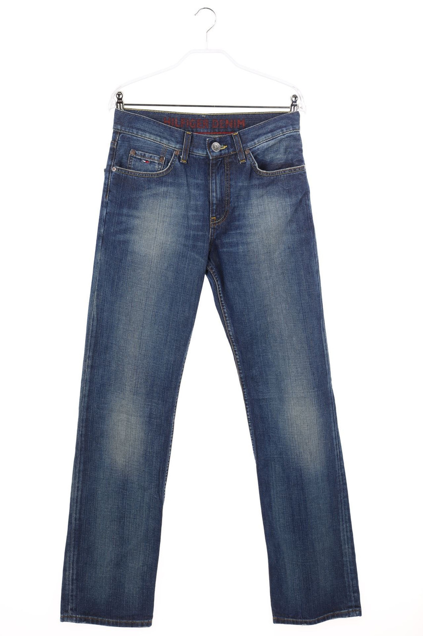 Hilfiger Denim - Used Look Straight Cut Jeans mit Logo-Patch - W29