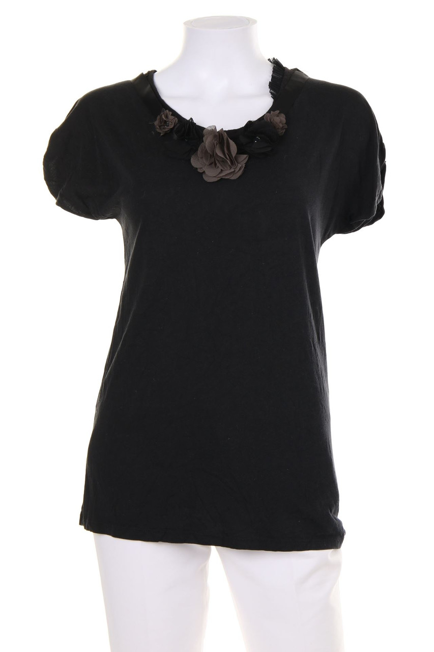 ZARA - Kurzarm-Shirt mit Applikationen - M