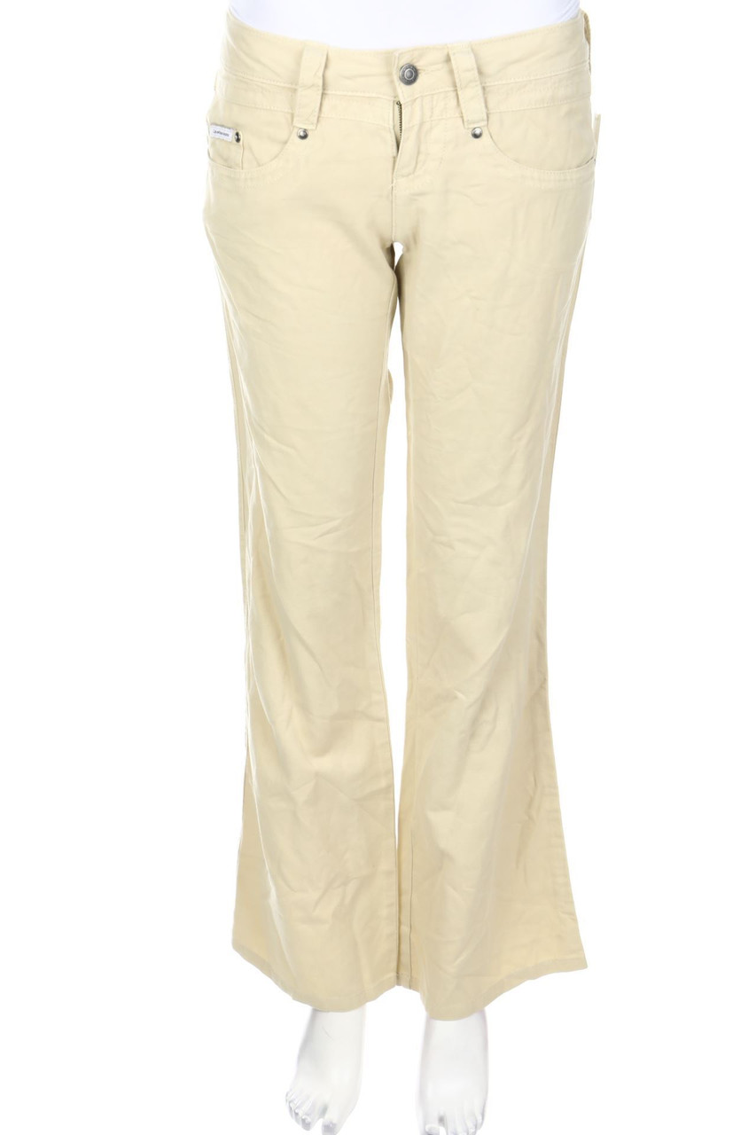 Calvin Klein Jeans - Baumwoll-Leinen-Hose mit Logo-Patch - W28