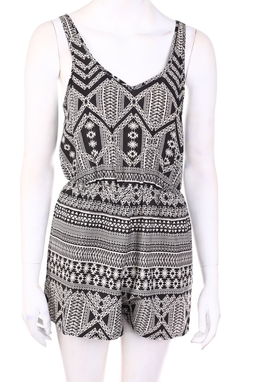 Sparkle & Fade - Playsuit im Ethno-Stil mit Raffungen - S