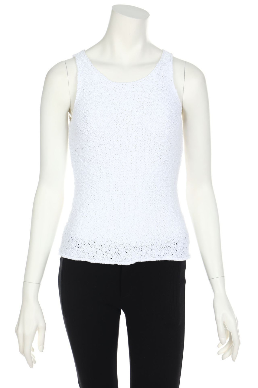 ARMANI JEANS - Top aus Baumwoll-Mix mit Logo-Patch - D 38