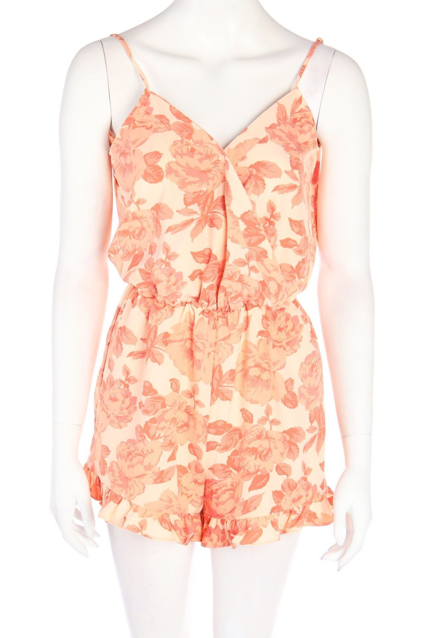 zebra - Volants-Playsuit mit floralem Muster - S