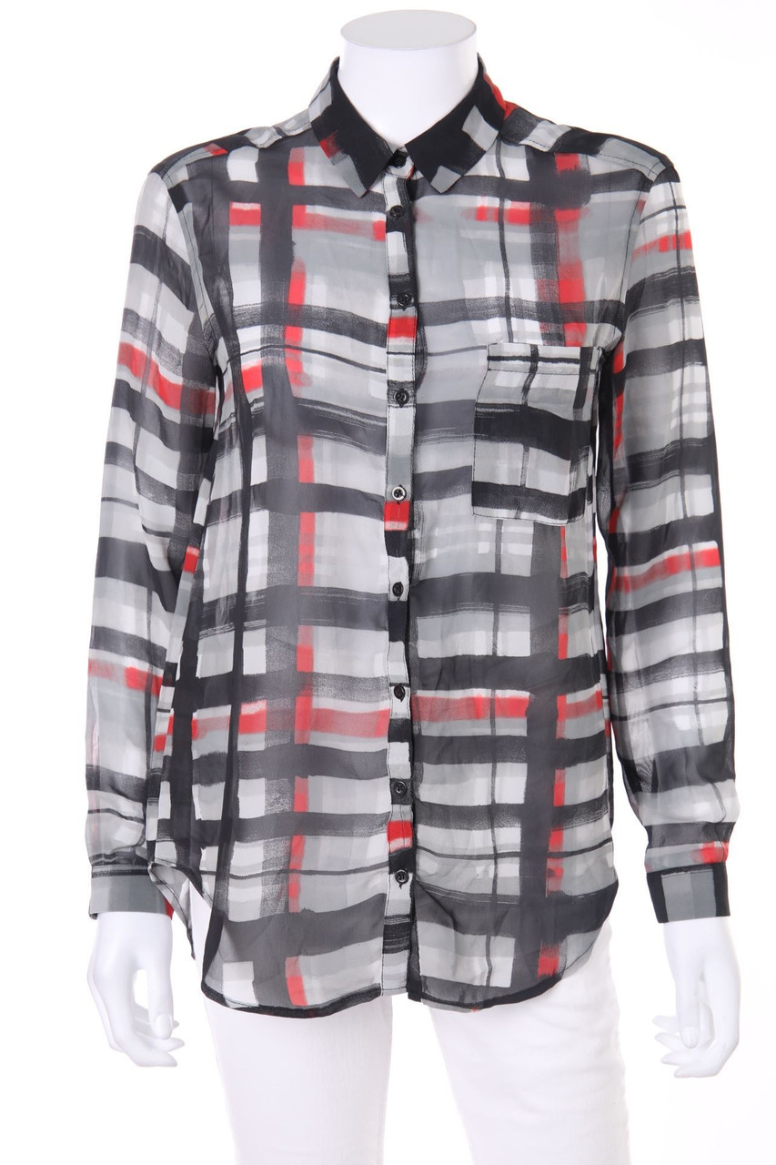 MANGO COLLECTION - Hemd-Bluse mit Karo-Muster - S