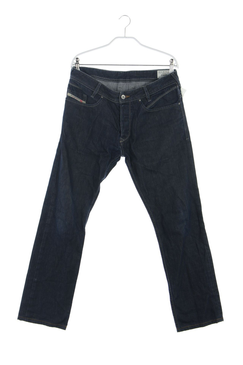 Diesel Industry - Dark Denim Straight Cut Jeans aus Baumwolle mit Logo-Patch - W32