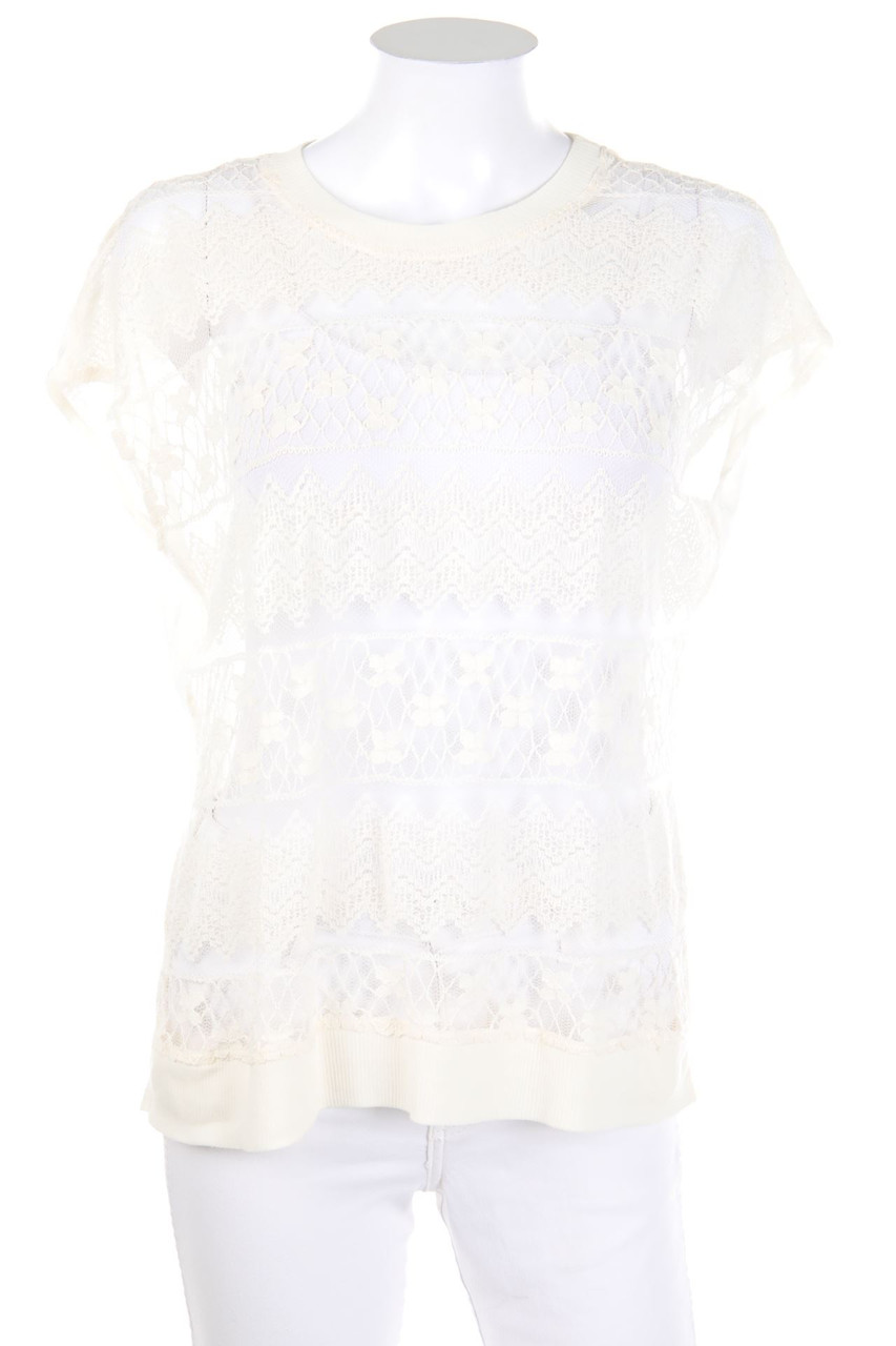 ZARA TRF - Shirt mit Spitze - M