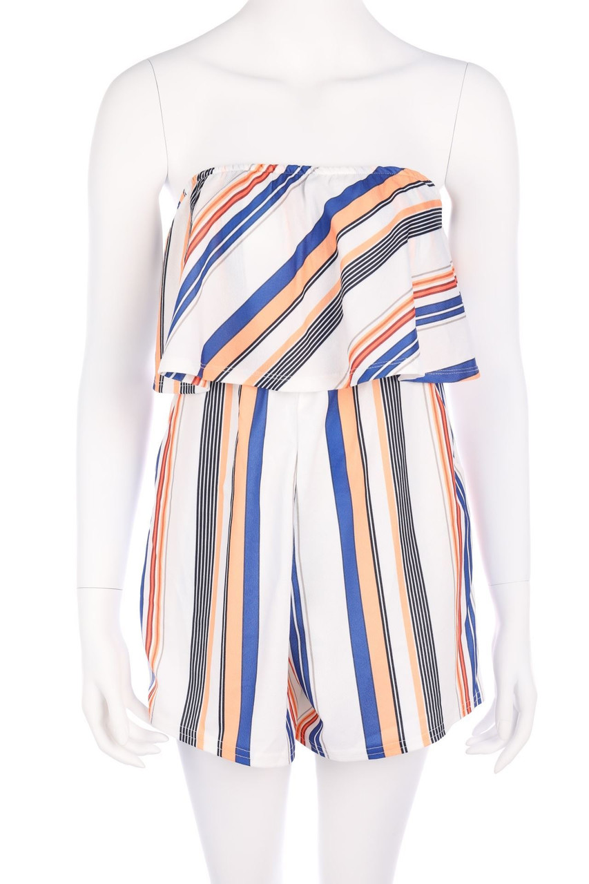 Ohne Label - Playsuit mit Streifen - M