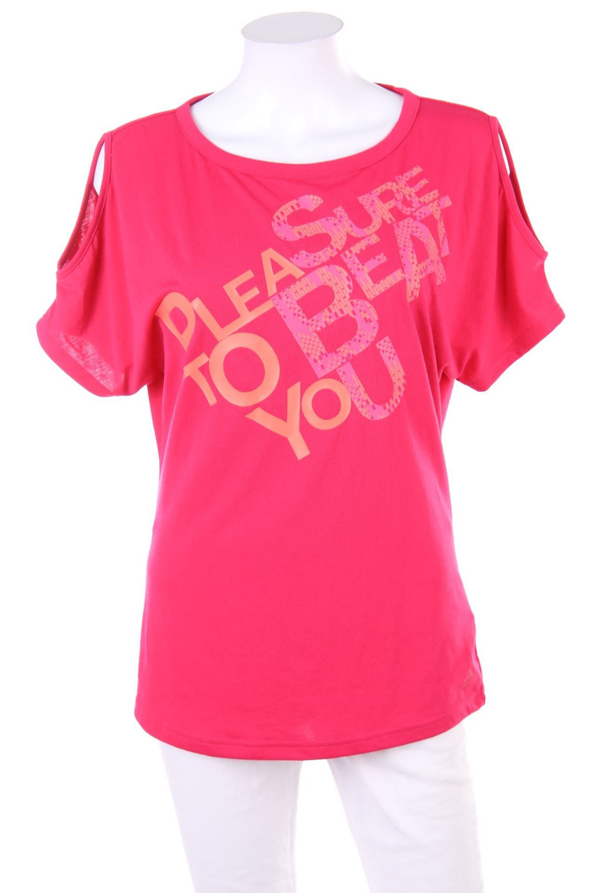 adidas - Batwing-Shirt im Blogger-Stil mit Cut-outs - D 34-36