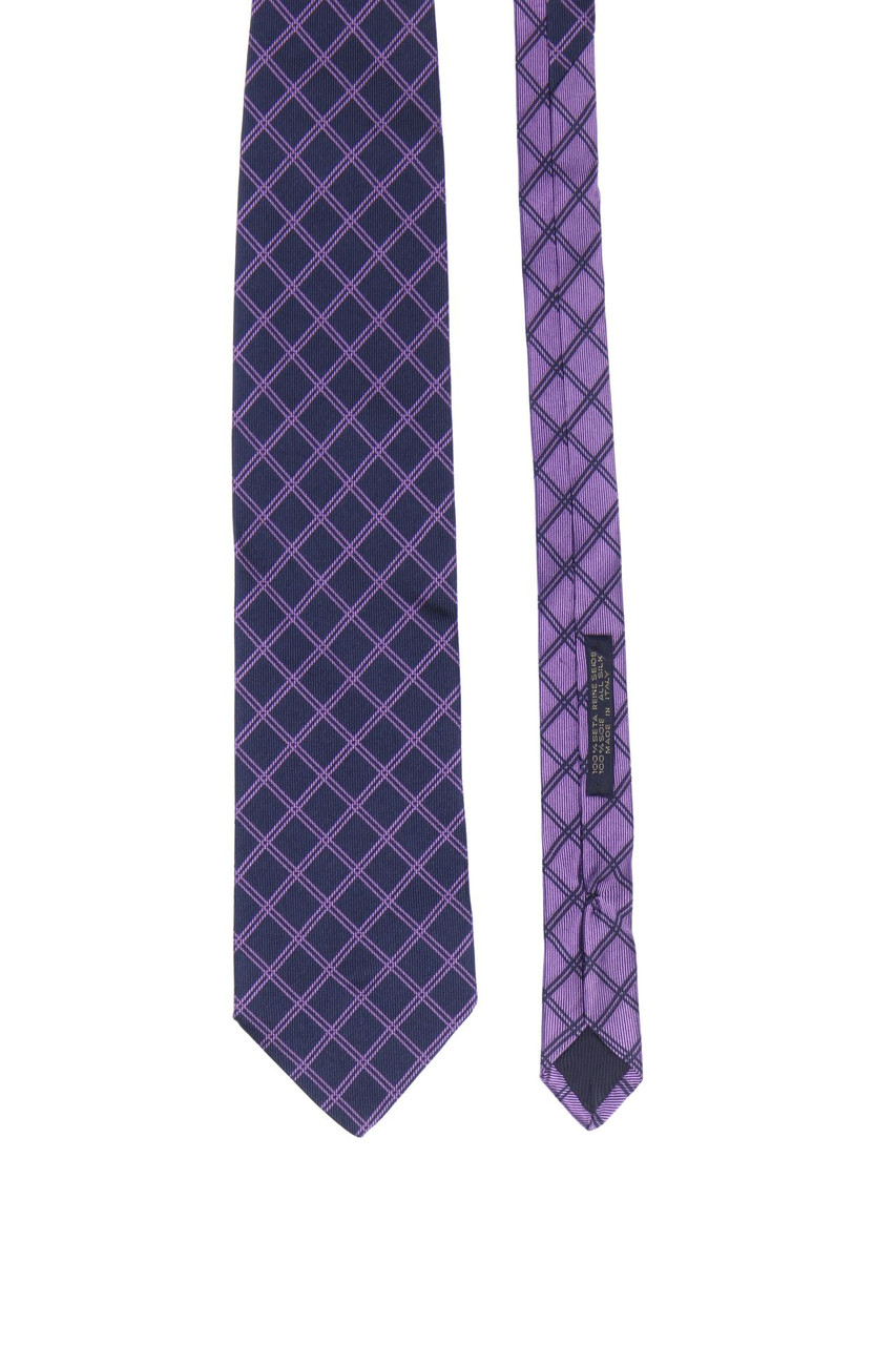 PROFUOMO - Seiden-Krawatte mit Karo-Muster