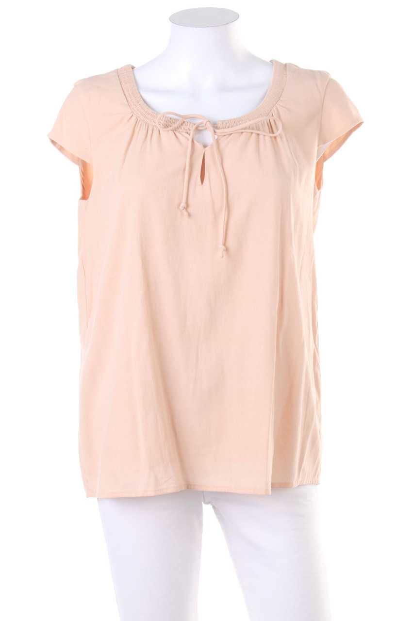 ESPRIT - Kurzarm-Shirt mit Raffungen - M