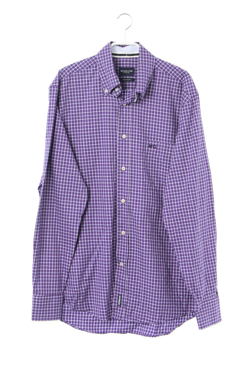 McGregor - kariertes Button-down-Hemd aus Baumwolle mit Logo-Stickerei - M