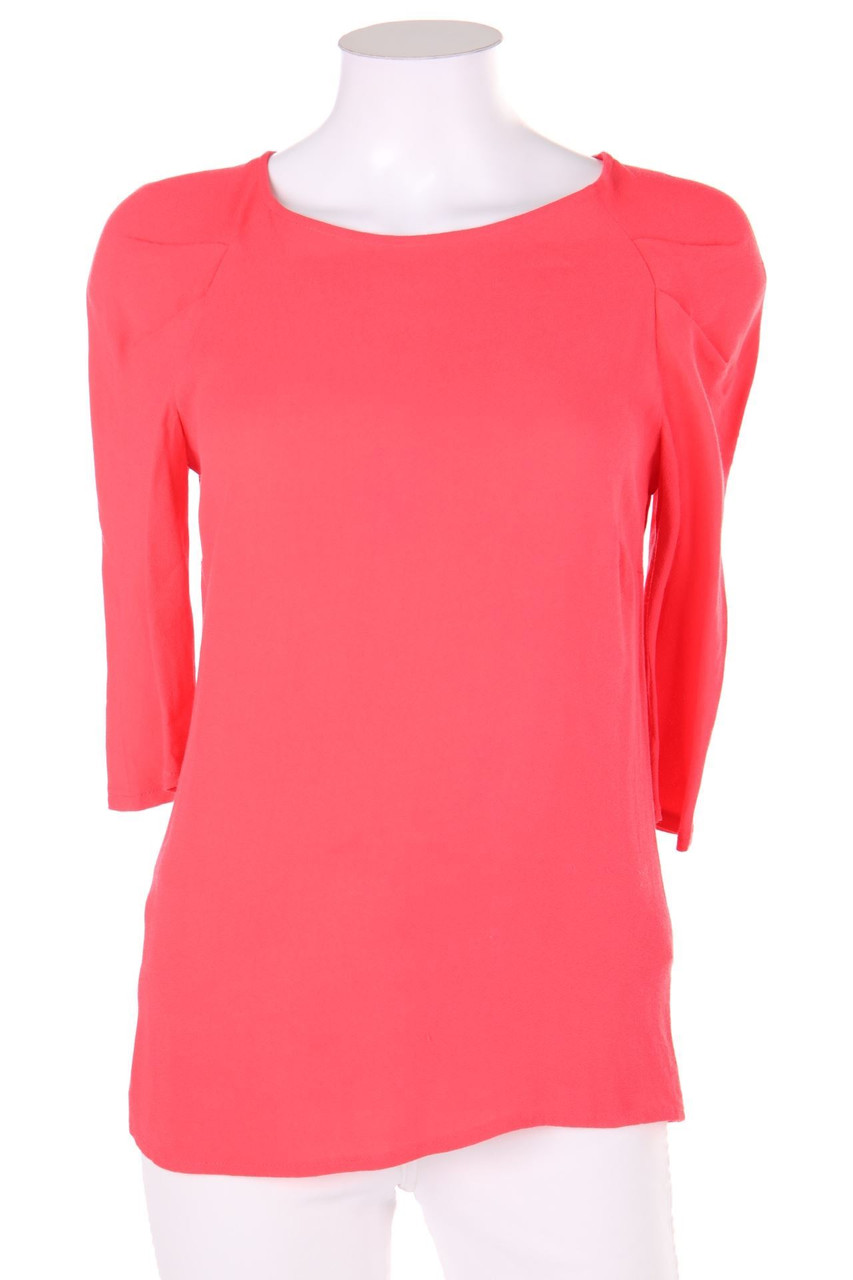 ZARA WOMAN - Shirt aus Viskose mit 7/8-Ärmel - S