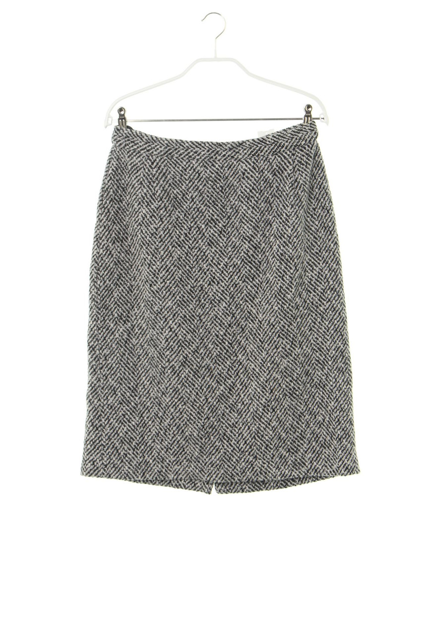 Ohne Label - Woll-Bleistift-Rock mit Schlitz - D 40