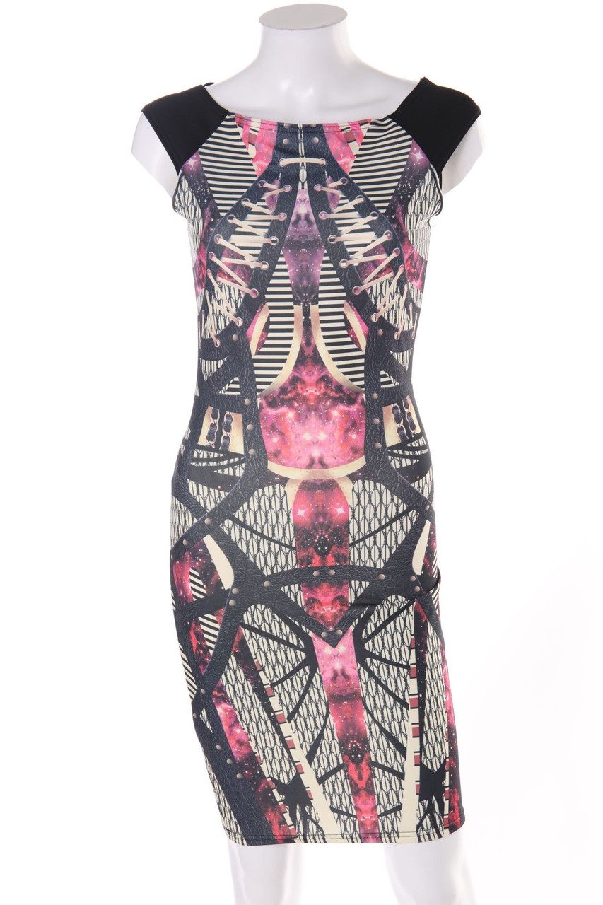 Oopz - Etui-Kleid mit Print - D 36