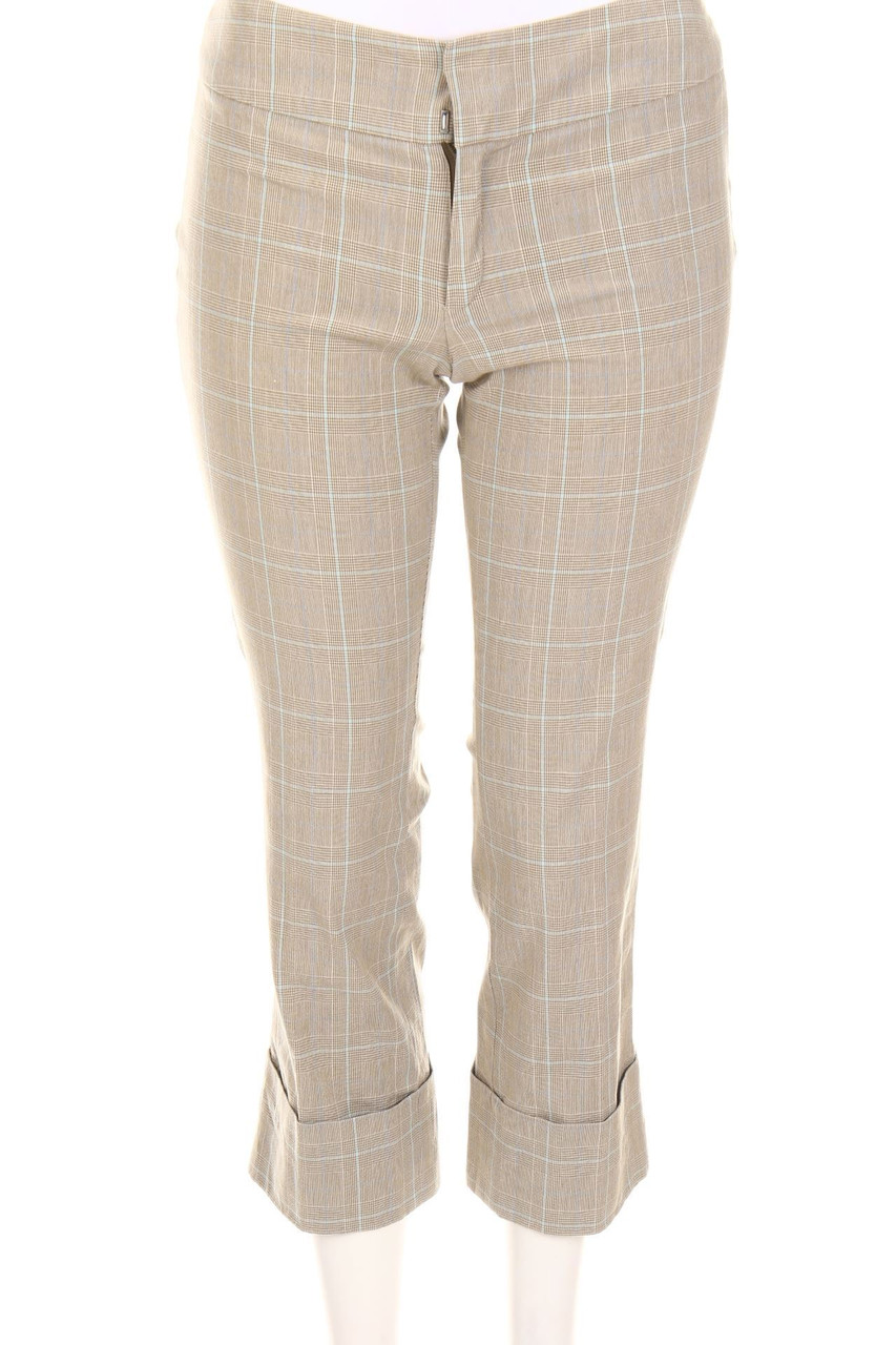 BANANA REPUBLIC - Capri-Hose aus Baumwoll-Mix mit Karo-Muster - S