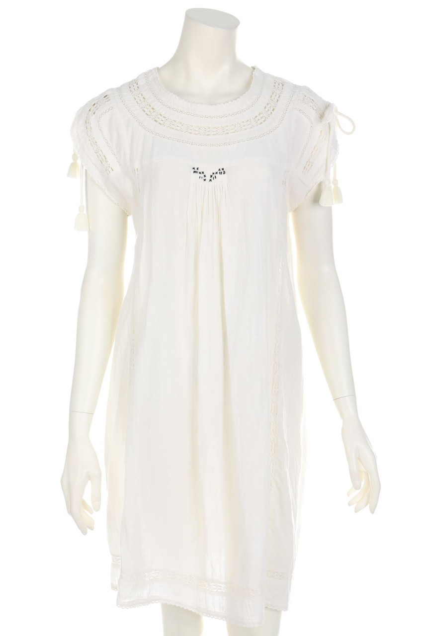 STAR MELA - Boho-Kleid aus Baumwolle mit Häkelspitze - M