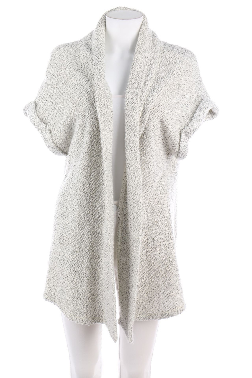 TAIFUN - Kurzarm-Cardigan mit Schalkragen - L