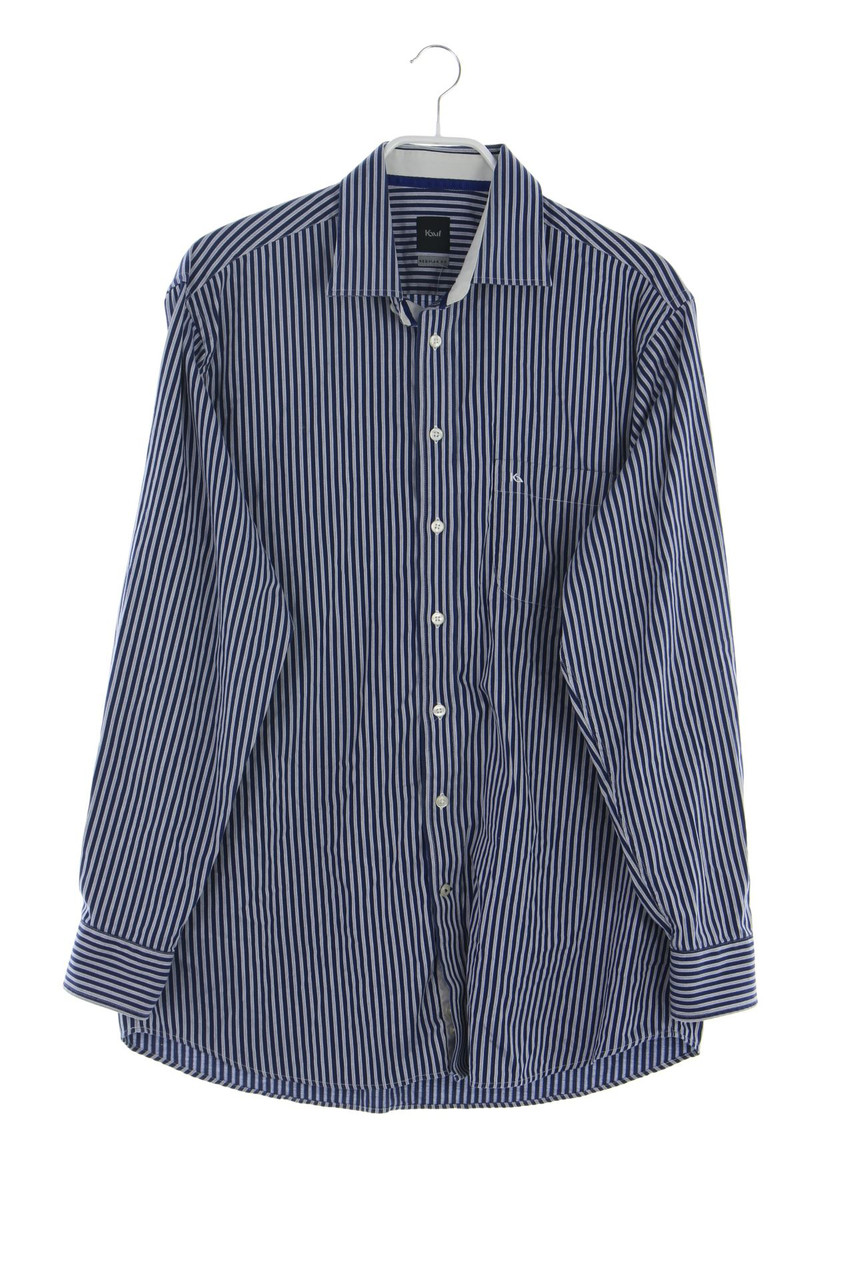 KAUF - gestreiftes Hemd mit Logo-Stickerei - 42