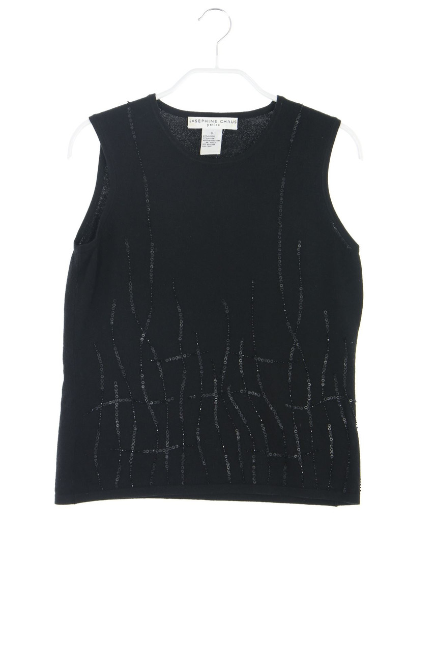 JOSEPHINE CHAUS - Strick-Top mit Schmuckstein-Applikation - S