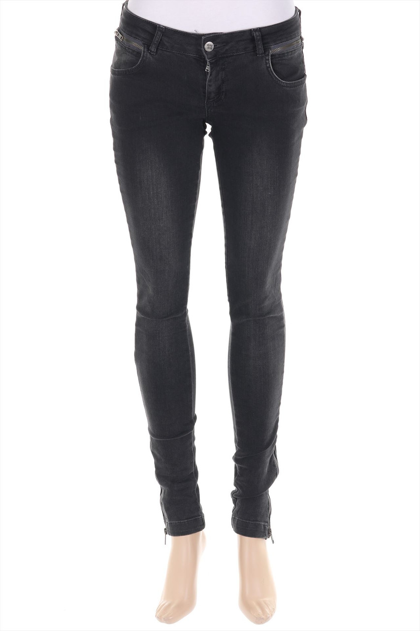 ANINE BING - Used Look Skinny-Jeans aus Baumwolle mit Logo-Plakette - W29