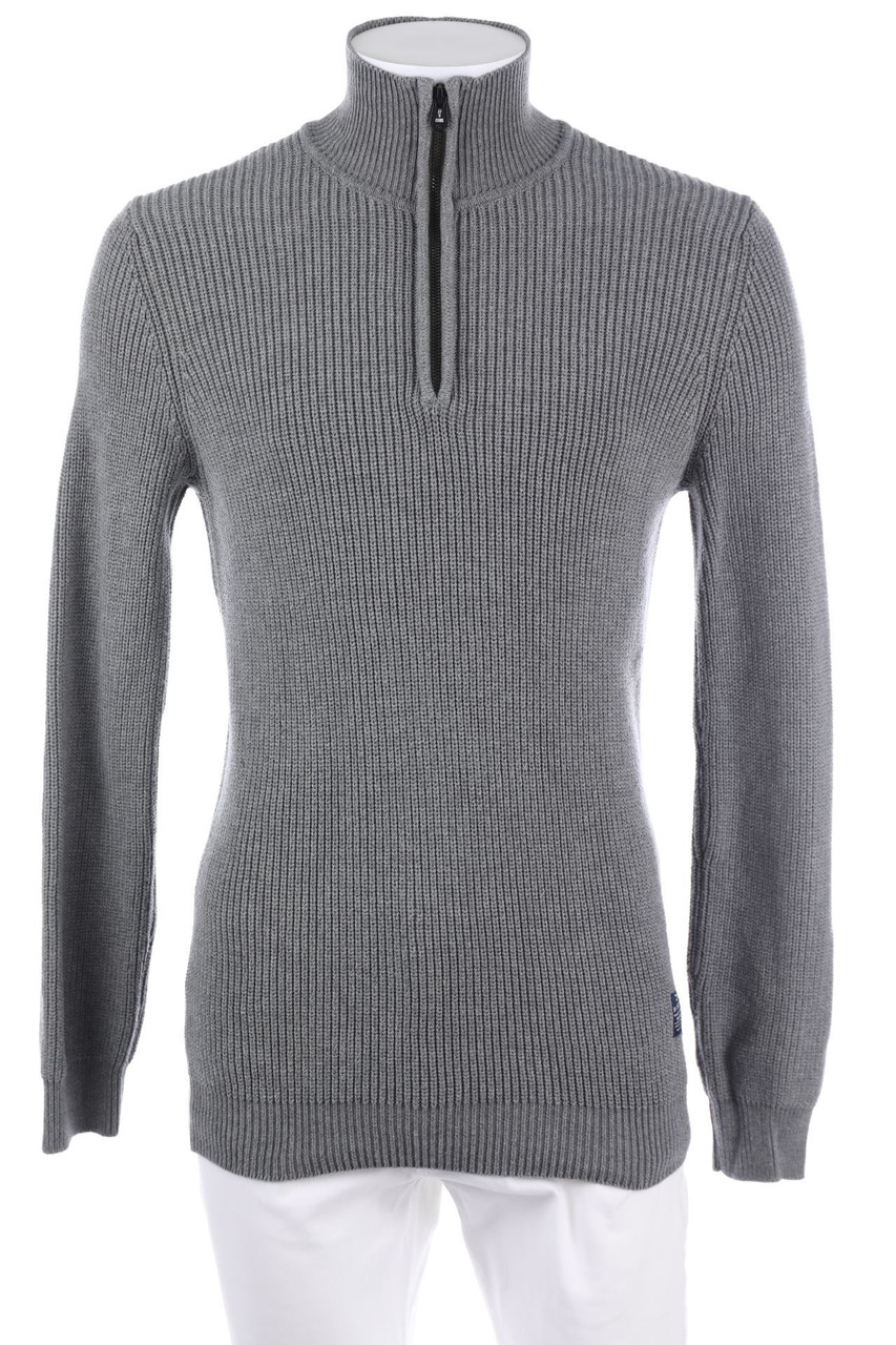 JACK & JONES - Troyer-Pullover aus Baumwolle mit Logo-Patch - S