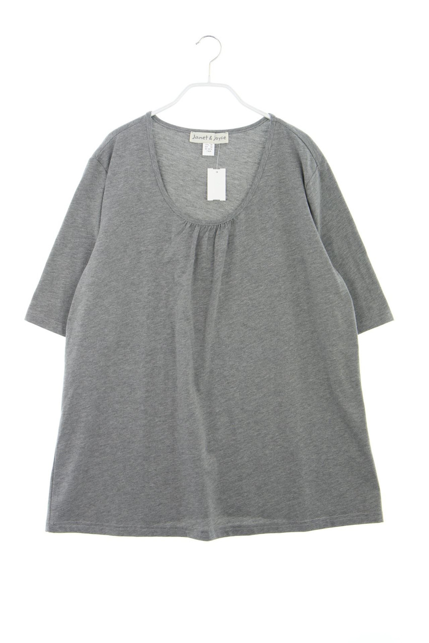 Janet & Joyce - Kurzarm-Shirt mit Raffungen - D 48