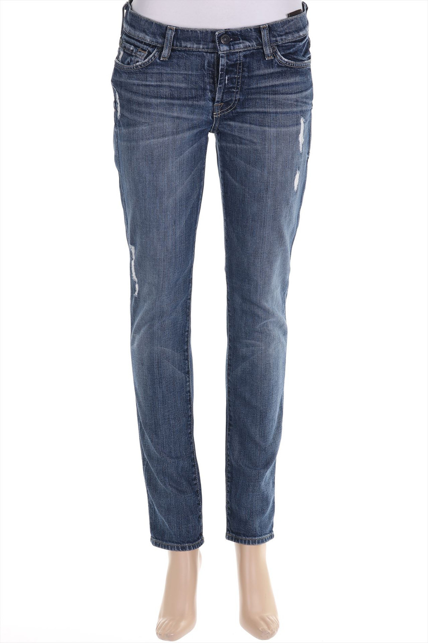 7 for all mankind - Destroyed Skinny-Jeans - W25