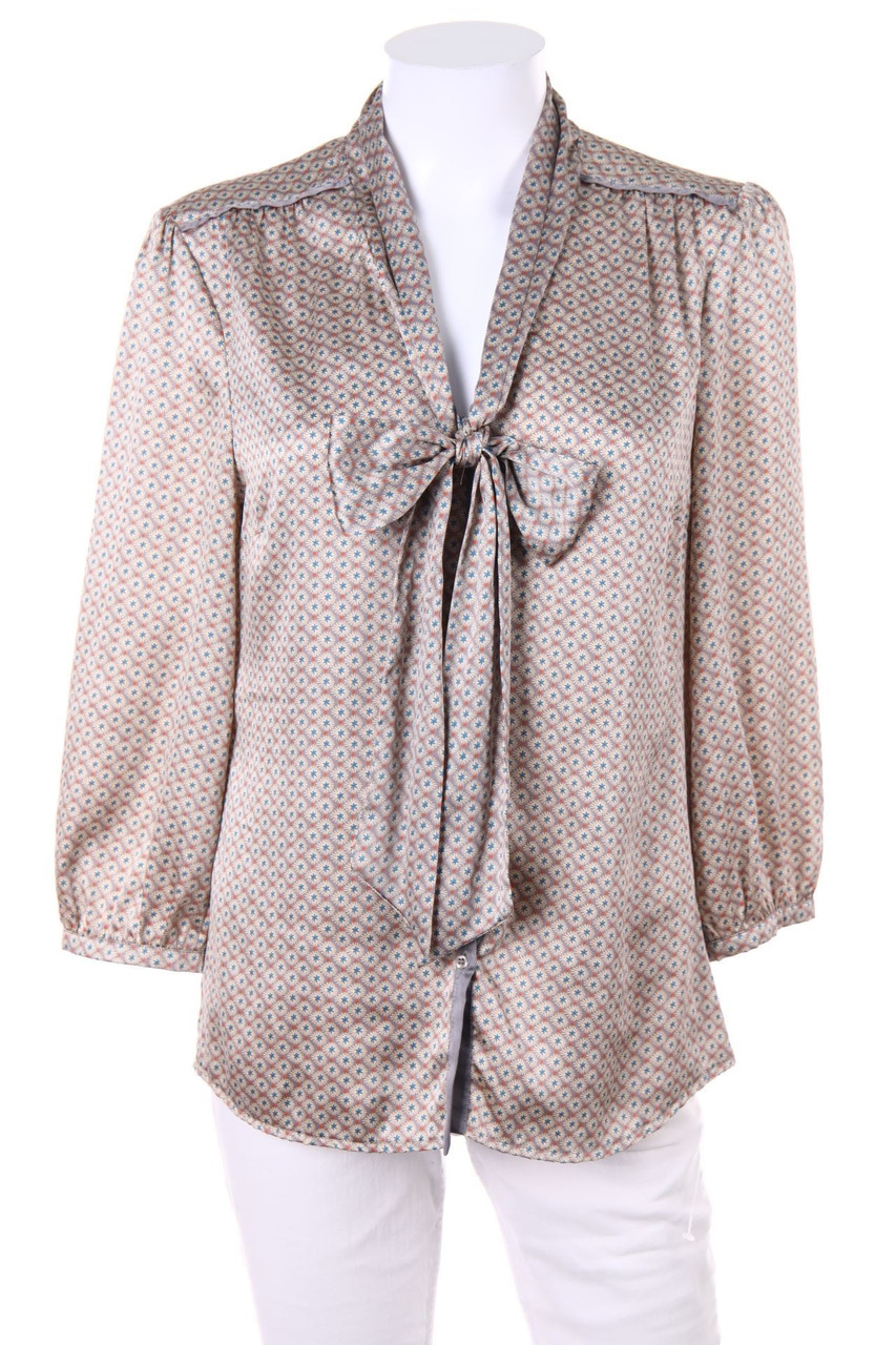 maddison weekend - Satin-Schluppen-Bluse mit Print - D 38