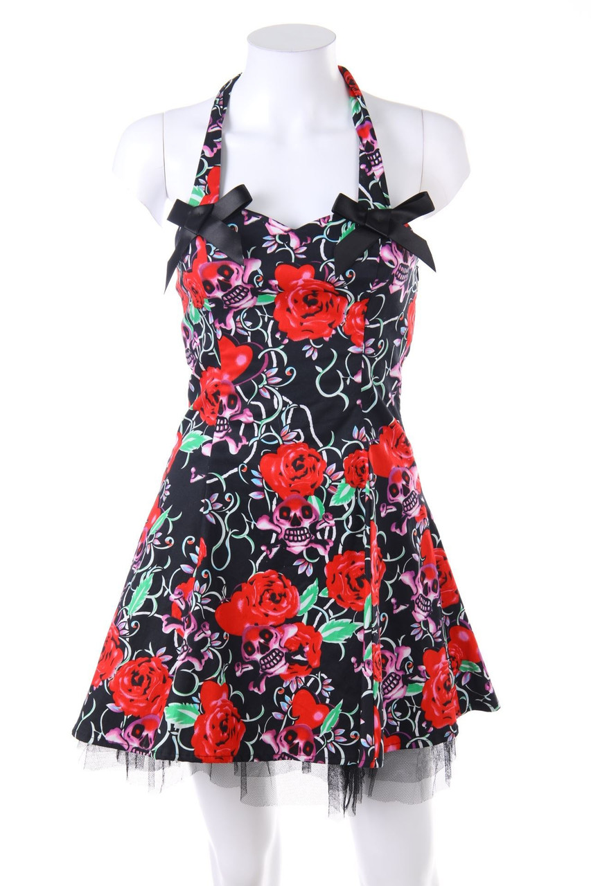 Hearts & Roses - Neckholder-Kleid im 50s-Style - D 36