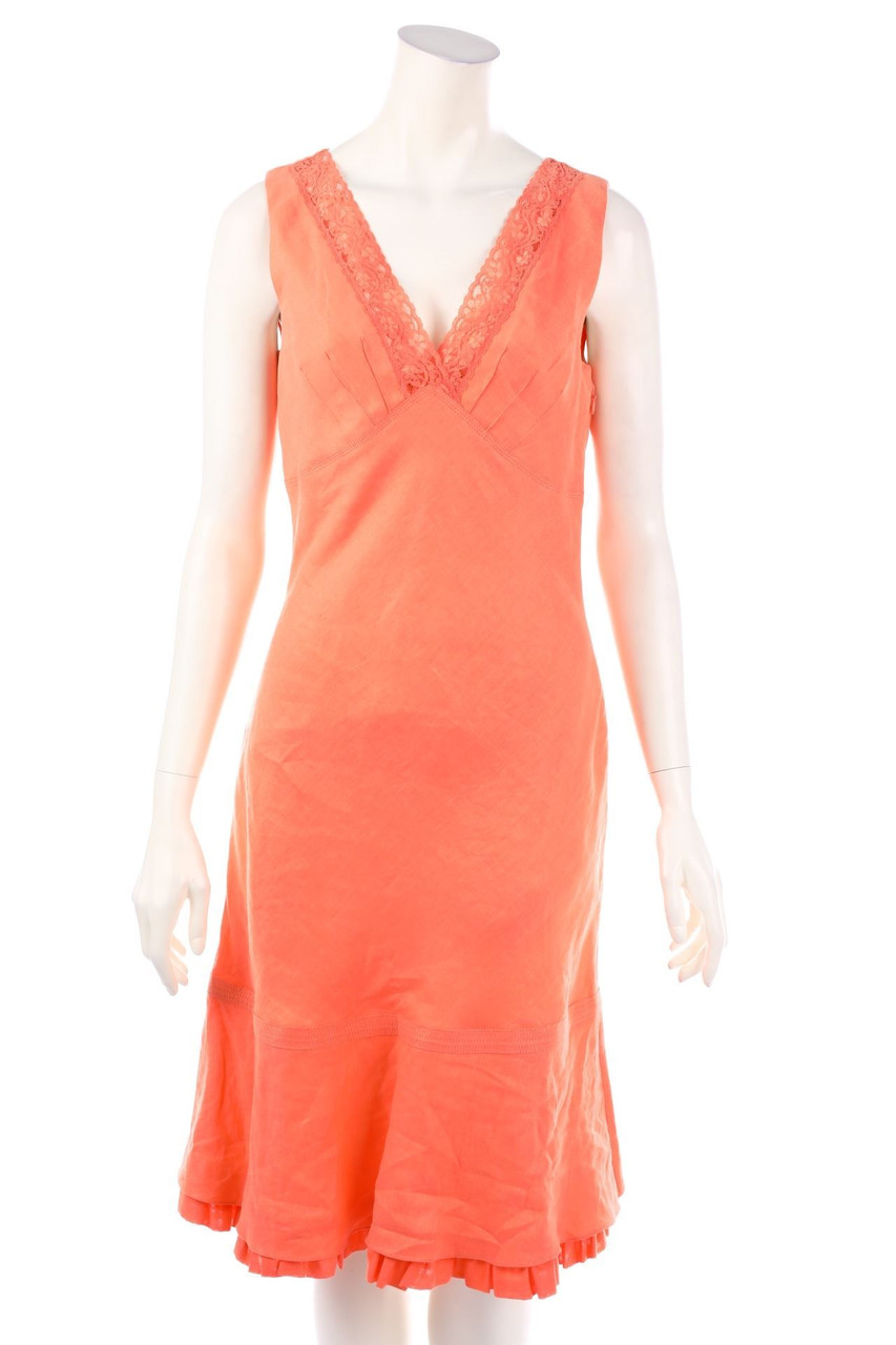 APOSTROPHE - Leinen-Kleid mit Spitze - D 38