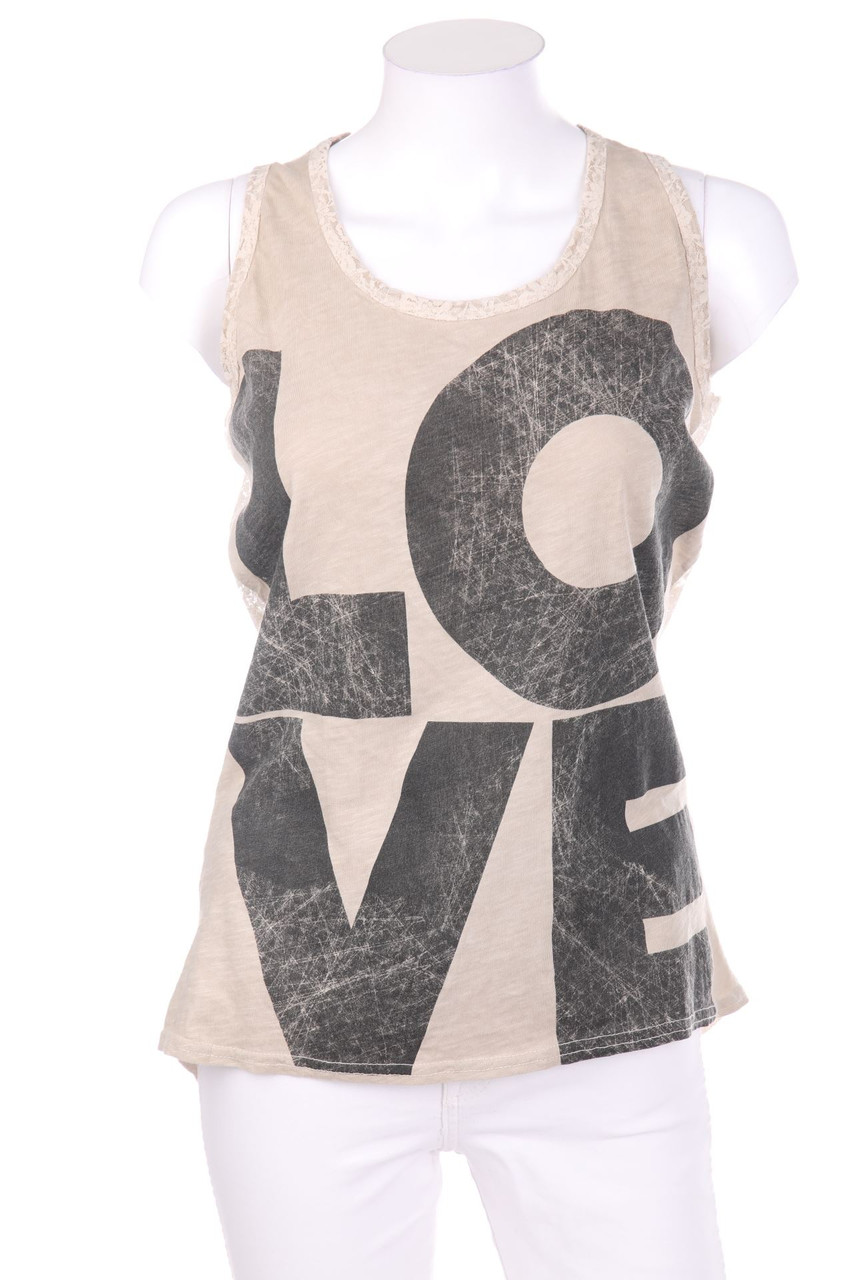 ANOUK - Top mit Spitzen-Einsatz - M