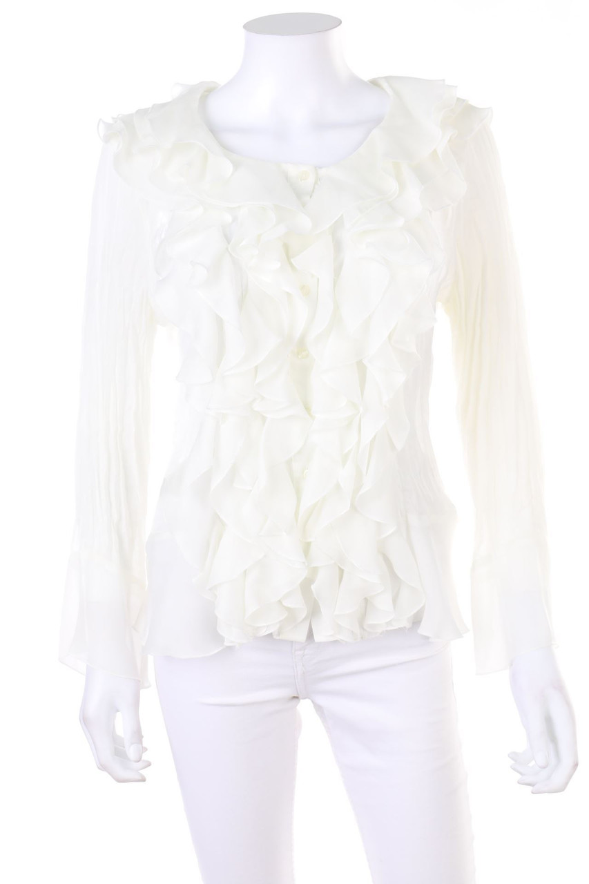 Derhy - Plissee-Volant-Bluse - M