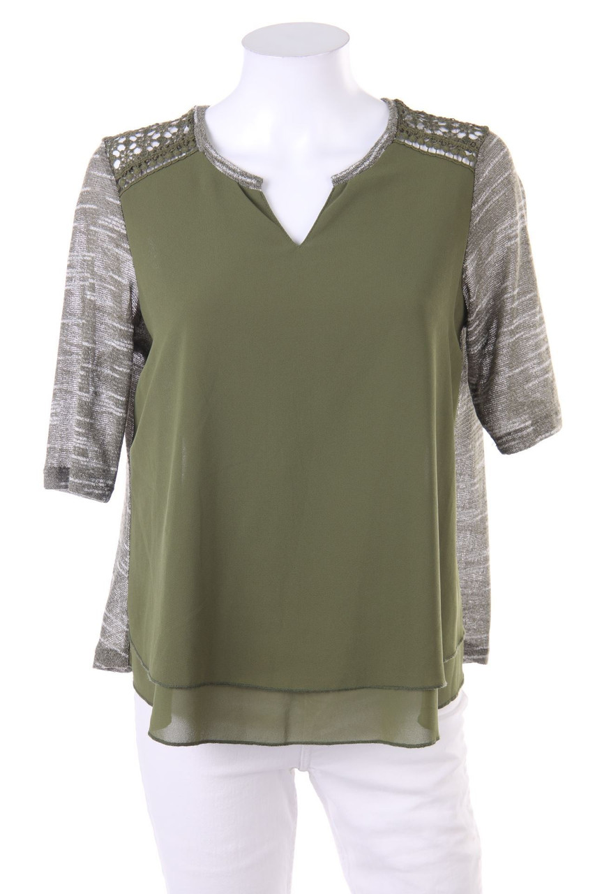 OVS - 3/4-Arm-Shirt mit Häkelspitze - D 38-40