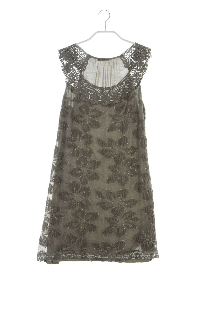 NEW COLLECTION - Garment Dyed-Crop-Top aus Spitze mit Pailletten - D 36-38