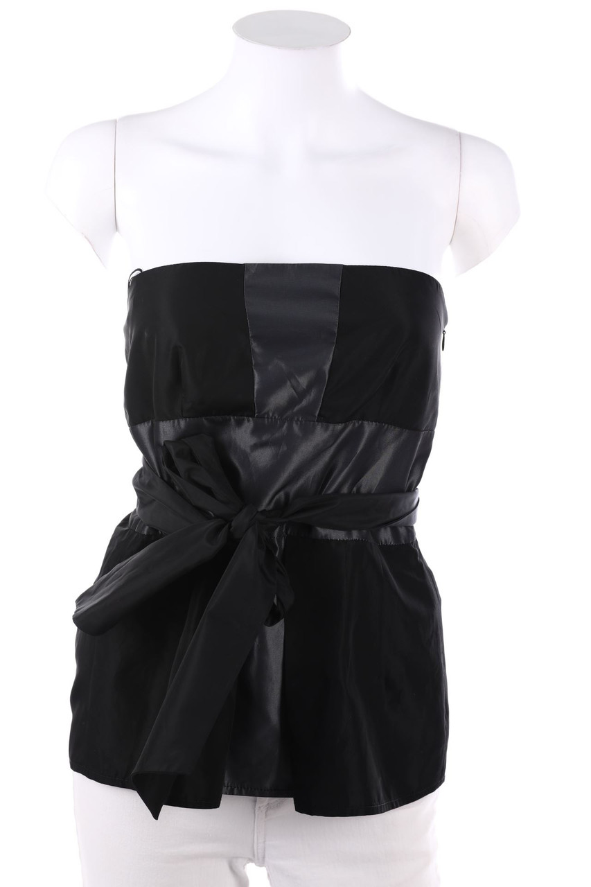 ZARA - Two Tone-Bustier-Top mit Schößchen mit Schleife - D 36-38