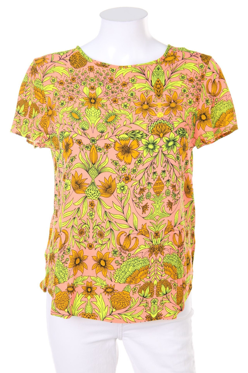 H&M - Kurzarm-Shirt aus Viskose mit Blumen-Print - D 38