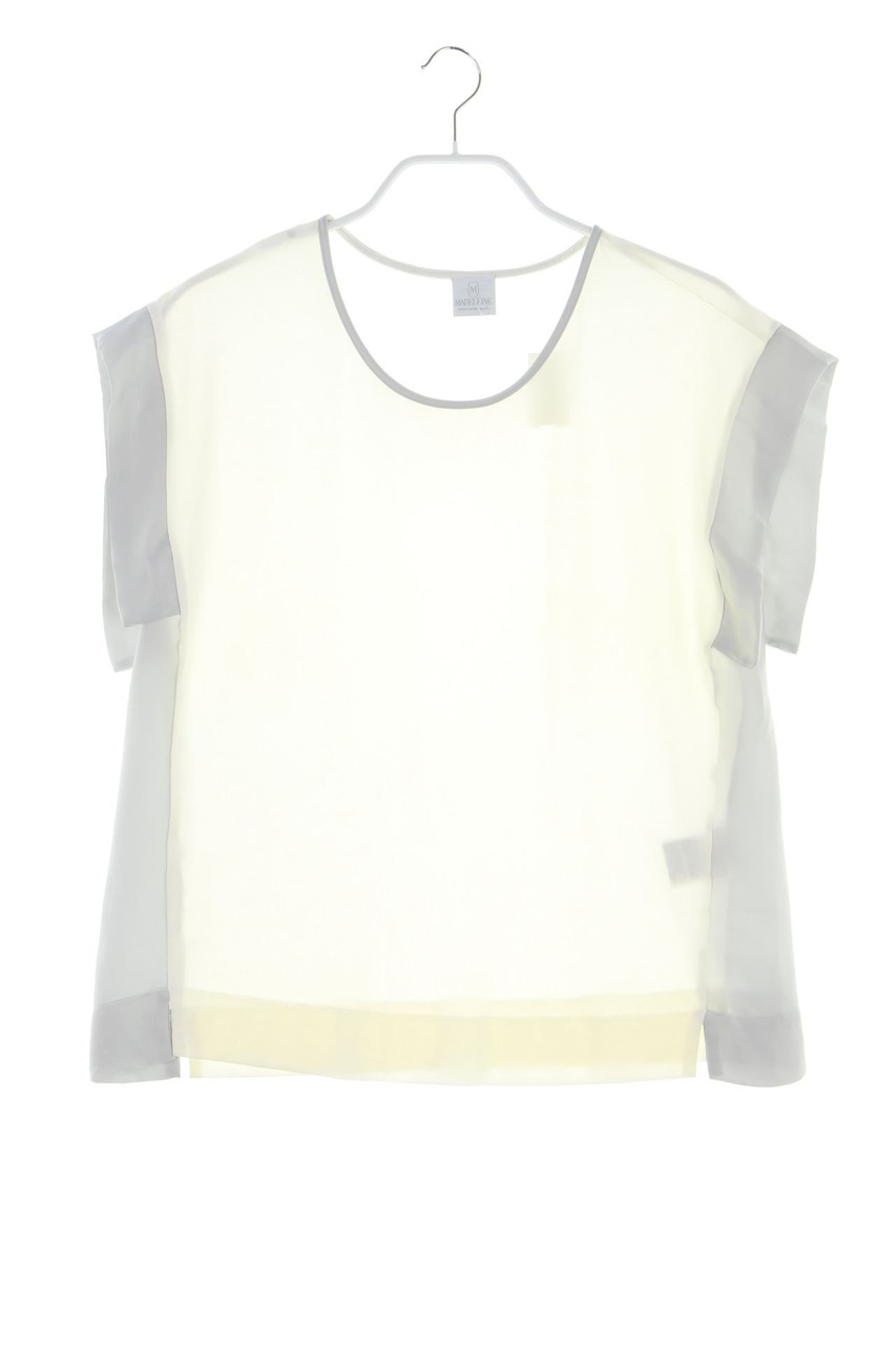 M MADELEINE - Two Tone-Kurzarm-Shirt mit Metallic-Effekt - D 40
