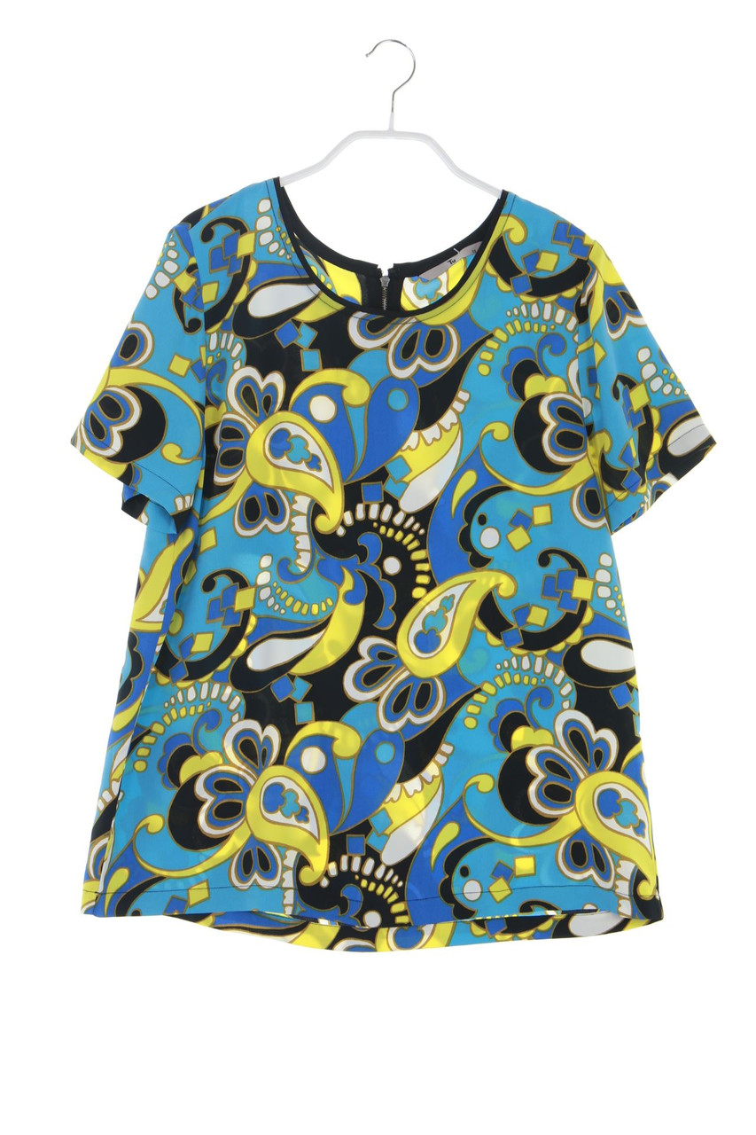 TU - Kurzarm-Bluse mit Paisley-Print - D 40