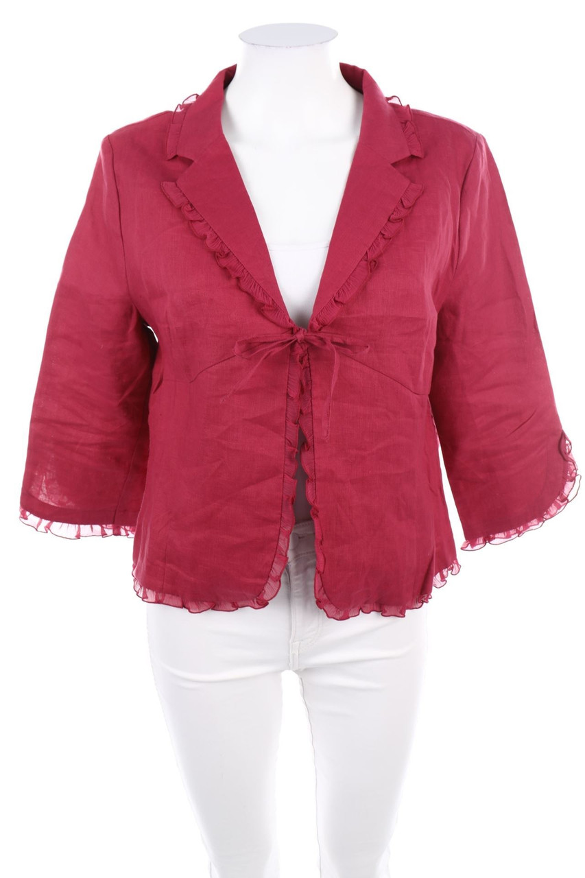 1.2.3. UN DEUX TROIS Paris - Leinen-Blazer mit Seiden-Details - D 42